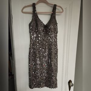 City Triangles sequin dress grey/tan color, size 7